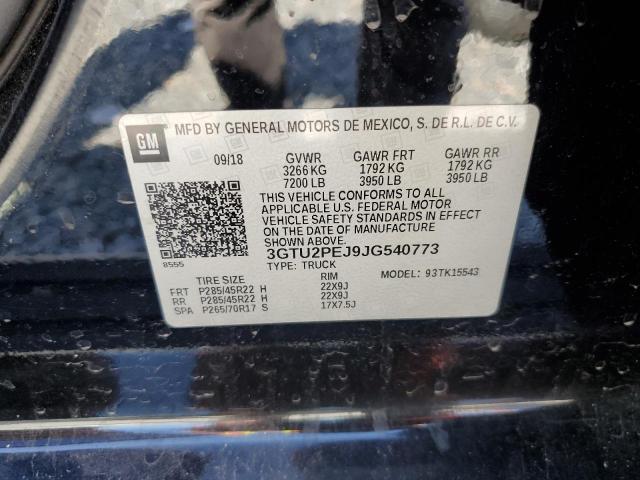 2018 GMC SIERRA K15 3GTU2PEJ9JG540773