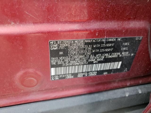 2021 TOYOTA RAV4 LE - 2T3H1RFV9MW126253