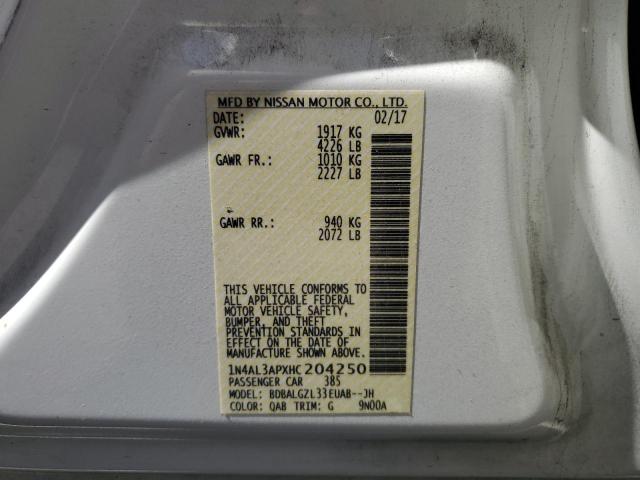 2017 NISSAN ALTIMA 2.5 - 1N4AL3APXHC204250