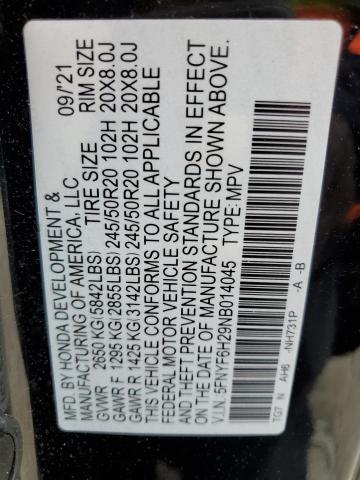 2022 HONDA PILOT SE 5FNYF6H29NB014045