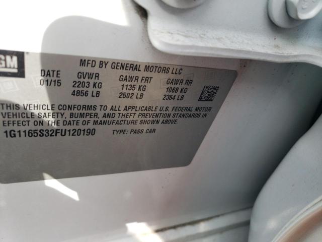 2015 CHEVROLET IMPALA LTZ - 1G1165S32FU120190