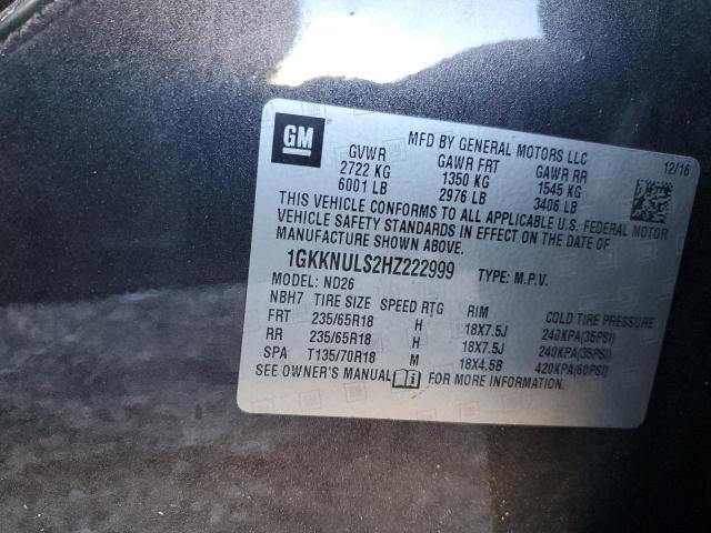2017 GMC ACADIA SLT 1GKKNULS2HZ222999