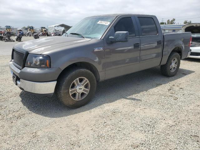 FORD F150 SUPER 2005 gray crew pic gas 1FTRW12W35KD34998 photo #1