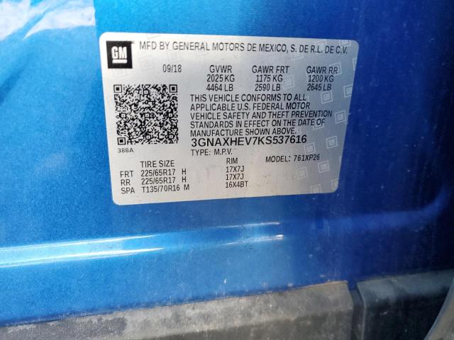 2019 CHEVROLET EQUINOX LS - 3GNAXHEV7KS537616