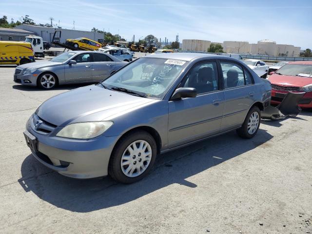 HONDA CIVIC LX 2004 gray  gas 2HGES16544H612231 photo #1