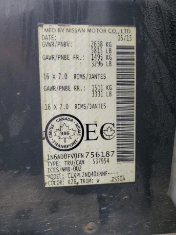 2015 NISSAN FRONTIER S - 1N6AD0FV0FN756187