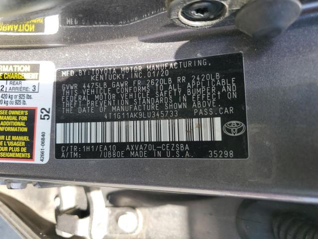 2020 TOYOTA CAMRY SE - 4T1G11AK9LU345733