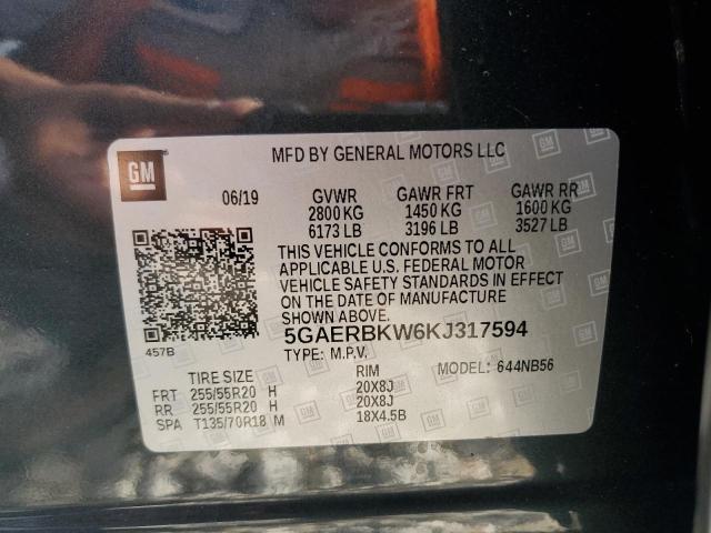 2019 BUICK ENCLAVE ES 5GAERBKW6KJ317594