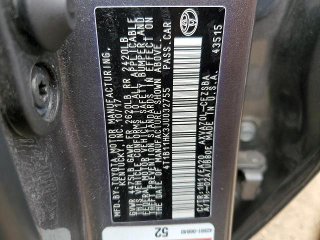 2018 TOYOTA CAMRY L - 4T1B11HK3JU032755