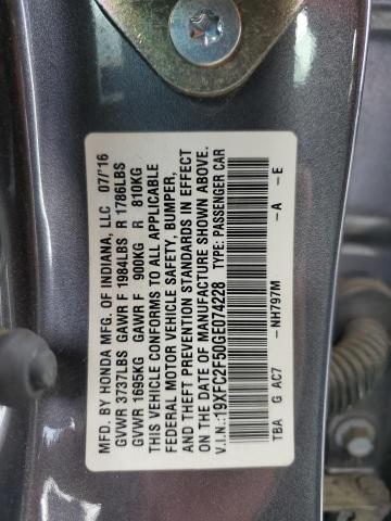 2016 HONDA CIVIC LX - 19XFC2F50GE074228
