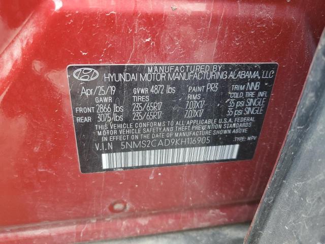2019 HYUNDAI SANTA FE S - 5NMS2CAD9KH116905