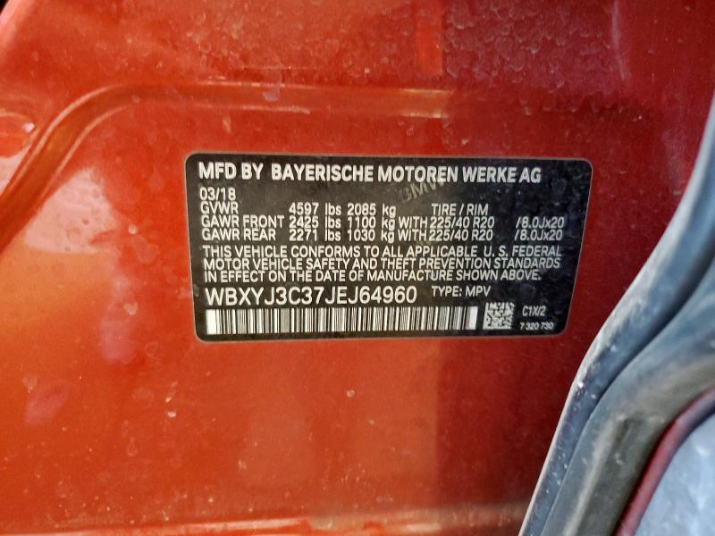 2018 BMW X2 SDRIVE2 WBXYJ3C37JEJ64960