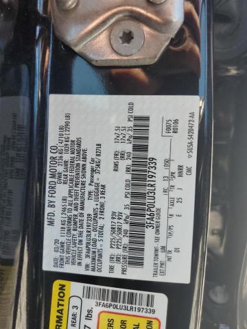 2020 FORD FUSION SE 3FA6P0LU3LR197339