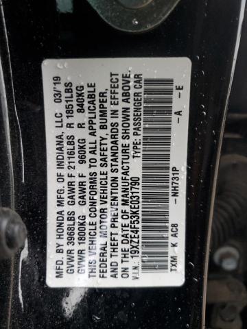 2019 HONDA INSIGHT EX 19XZE4F53KE031790