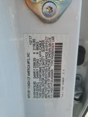 2018 HONDA ACCORD SPO - 1HGCV1F34JA022439