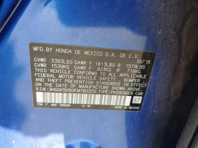 2015 HONDA FIT LX 3HGGK5H50FM780370