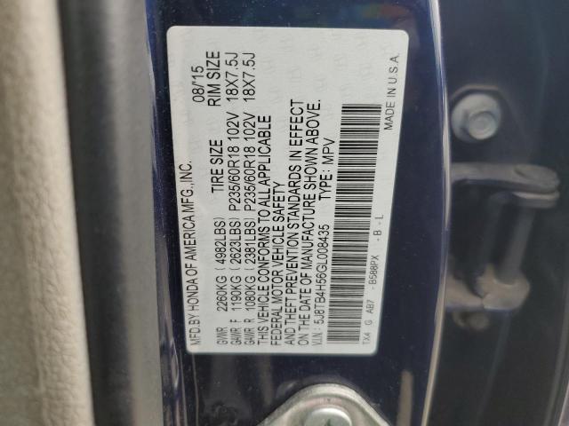 2016 ACURA RDX TECHNO 5J8TB4H56GL008435