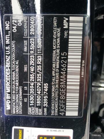 2021 MERCEDES-BENZ GLS 580 4M 4JGFF8GE8MA466215