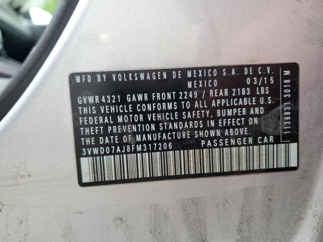 2015 VOLKSWAGEN JETTA SE 3VWD07AJ8FM317206