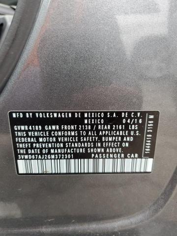 2016 VOLKSWAGEN JETTA SE - 3VWD67AJ2GM372301