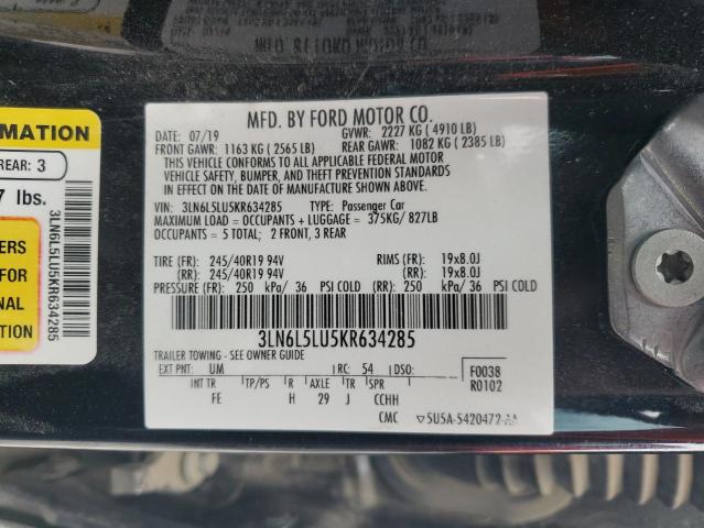 2019 LINCOLN MKZ RESERV 3LN6L5LU5KR634285