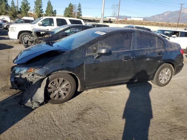 HONDA CIVIC LX 2012 black sedan 4d gas 19XFB2F50CE388197 photo #1