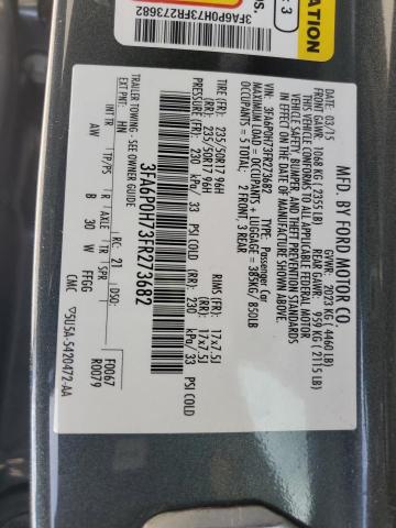 2015 FORD FUSION SE - 3FA6P0H73FR273682