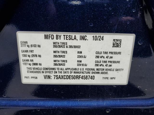 2024 TESLA MODEL X 7SAXCDE50RF458740