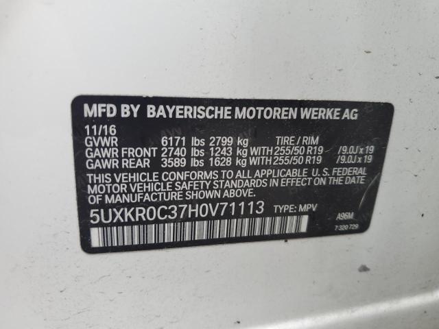 2017 BMW X5 XDRIVE3 - 5UXKR0C37H0V71113