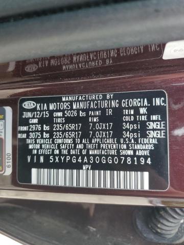 2016 KIA SORENTO LX - 5XYPG4A30GG078194