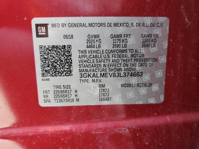 2018 GMC TERRAIN SL - 3GKALMEV8JL374663