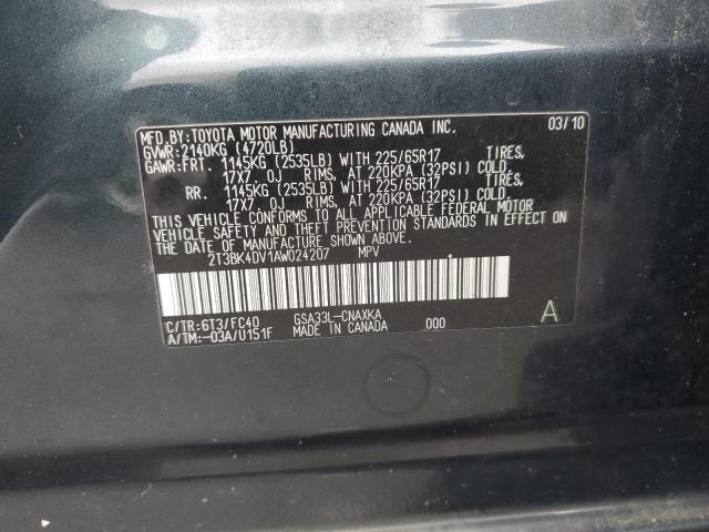2010 TOYOTA RAV4 - 2T3BK4DV1AW024207