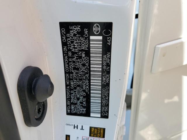 2020 TOYOTA PRIUS L - JTDKARFU4L3124022