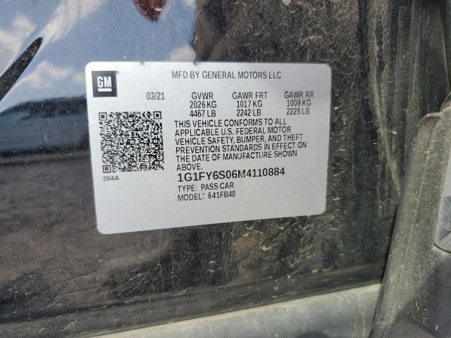 2021 CHEVROLET BOLT EV LT - 1G1FY6S06M4110884