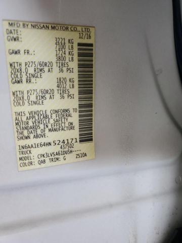 2017 NISSAN TITAN SV - 1N6AA1E64HN524171