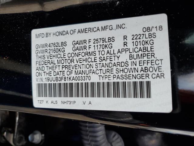 2019 ACURA TLX ADVANC 19UUB3F81KA003370