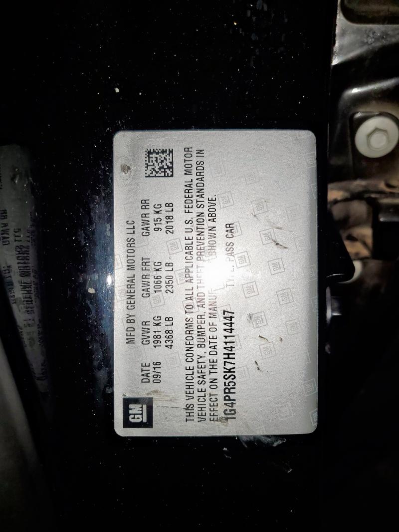 2017 BUICK VERANO SPO 1G4PR5SK7H4114447