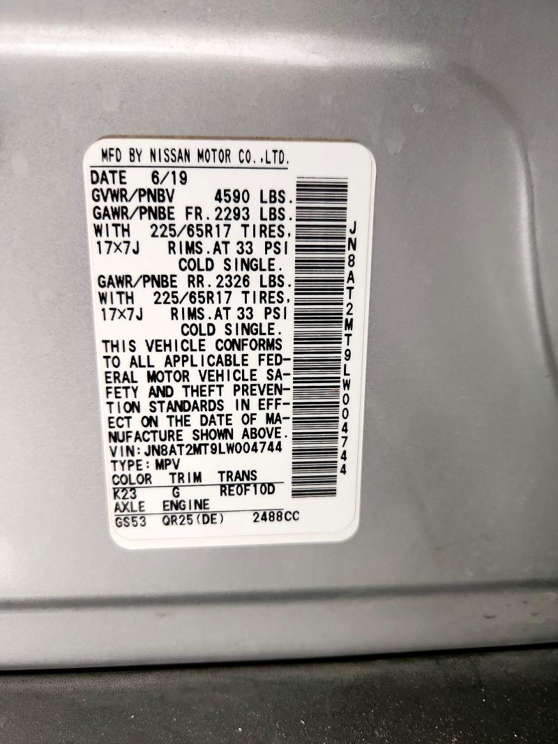 2020 NISSAN ROGUE S - JN8AT2MT9LW004744