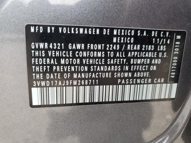 2015 VOLKSWAGEN JETTA SE - 3VWD17AJ9FM268711