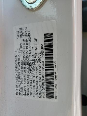 2024 HONDA ODYSSEY TO - 5FNRL6H89RB026378