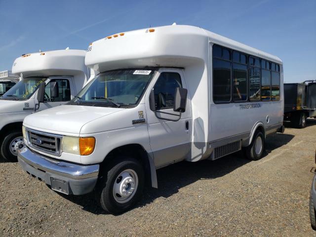 FORD ECONOLINE 2007 white cutaway gas 1FDXE45S97DB29919 photo #3