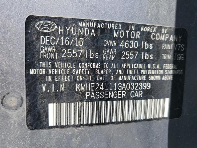 2016 HYUNDAI SONATA HYB - KMHE24L11GA032399