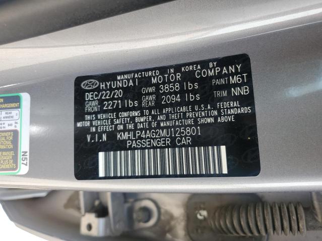 2021 HYUNDAI ELANTRA LI - KMHLP4AG2MU125801