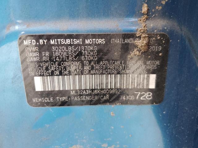 2019 MITSUBISHI MIRAGE ES - ML32A3HJ6KH009992