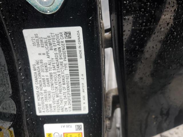 2022 HONDA CIVIC SPOR 2HGFE2F5XNH501623