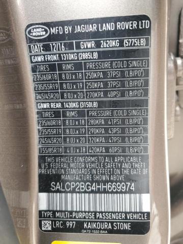 2017 LAND ROVER DISCOVERY SALCP2BG4HH669974