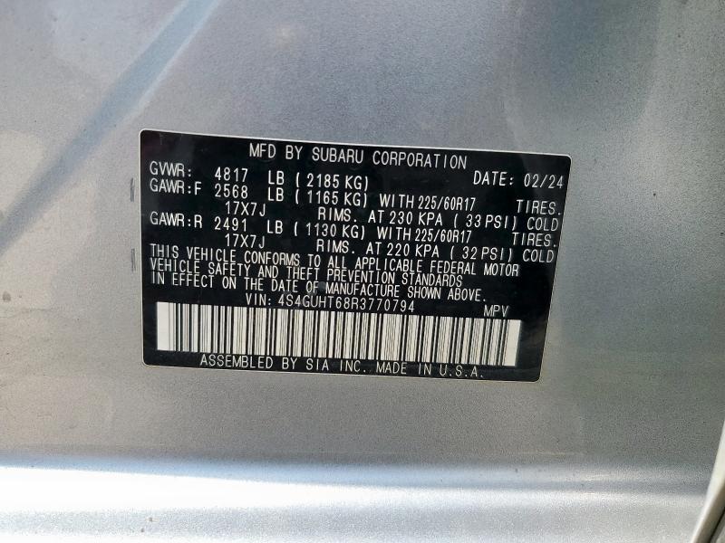 2024 SUBARU CROSSTREK - 4S4GUHT68R3770794