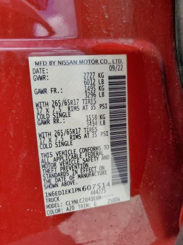 2023 NISSAN FRONTIER S - 1N6ED1EK1PN607514