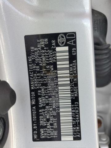 2019 TOYOTA COROLLA L - 2T1BURHE5KC187178