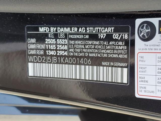 2019 MERCEDES-BENZ CLS 450 - WDD2J5JB1KA001406